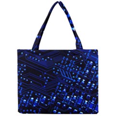 Blue Circuit Technology Image Mini Tote Bag