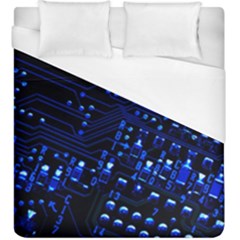 Blue Circuit Technology Image Duvet Cover (king Size) by BangZart
