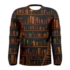 Books Library Men s Long Sleeve Tee