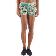 Telegramme Yoga Shorts by BangZart