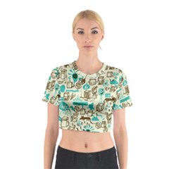 Telegramme Cotton Crop Top by BangZart