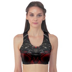 Black Dragon Grunge Sports Bra