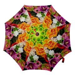 Colorful Flowers Hook Handle Umbrellas (small) by BangZart