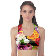 Colorful Flowers Sports Bra