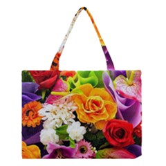 Colorful Flowers Medium Tote Bag