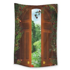 Beautiful World Entry Door Fantasy Large Tapestry