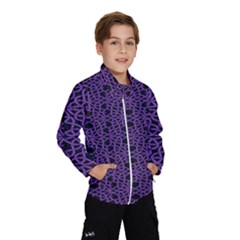 Triangle Knot Purple And Black Fabric Wind Breaker (kids)