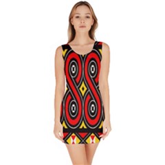 Toraja Traditional Art Pattern Bodycon Dress