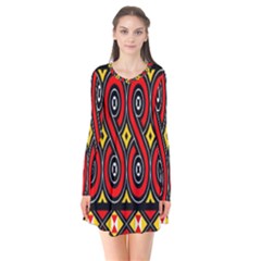 Toraja Traditional Art Pattern Flare Dress by BangZart