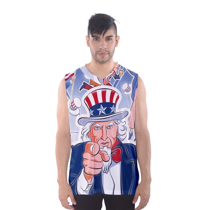 Independence Day United States Of America Men s Basketball Tank Top