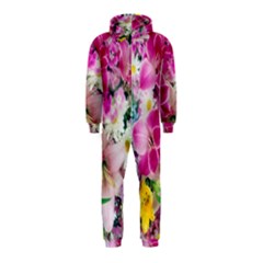 Colorful Flowers Patterns Hooded Jumpsuit (kids)