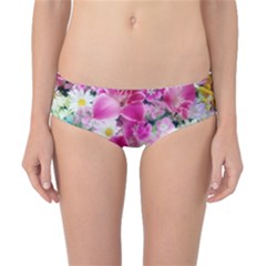 Colorful Flowers Patterns Classic Bikini Bottoms