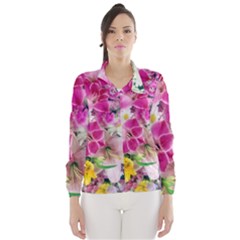 Colorful Flowers Patterns Wind Breaker (women)