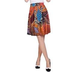 Colorful Leaves A-line Skirt