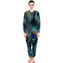 Feathers Art Peacock Sheets Patterns OnePiece Jumpsuit (Ladies)  View1