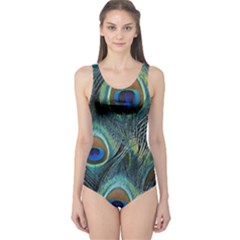 Feathers Art Peacock Sheets Patterns One Piece Swimsuit by BangZart