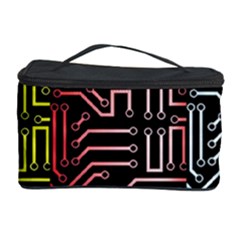 Circuit Board Seamless Patterns Set Cosmetic Storage Case