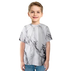 Marble Pattern Kids  Sport Mesh Tee