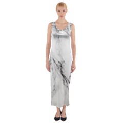 Marble Pattern Fitted Maxi Dress by BangZart