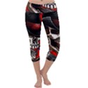 Confederate Flag Usa America United States Csa Civil War Rebel Dixie Military Poster Skull Capri Yoga Leggings View1