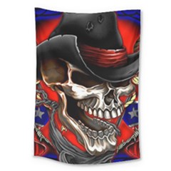 Confederate Flag Usa America United States Csa Civil War Rebel Dixie Military Poster Skull Large Tapestry