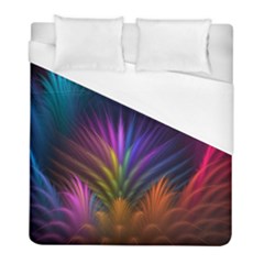 Colored Rays Symmetry Feather Art Duvet Cover (full/ Double Size)