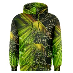 Electronics Machine Technology Circuit Electronic Computer Technics Detail Psychedelic Abstract Patt Men s Pullover Hoodie by BangZart