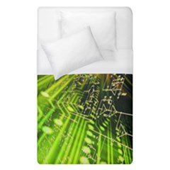 Electronics Machine Technology Circuit Electronic Computer Technics Detail Psychedelic Abstract Patt Duvet Cover (single Size)