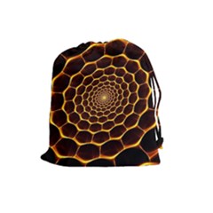 Honeycomb Art Drawstring Pouches (large) 