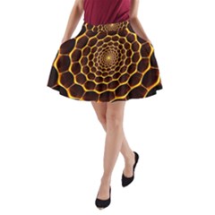 Honeycomb Art A-line Pocket Skirt