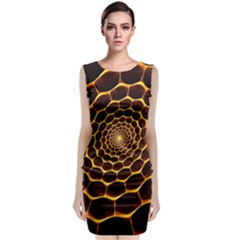 Honeycomb Art Classic Sleeveless Midi Dress