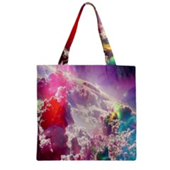 Clouds Multicolor Fantasy Art Skies Zipper Grocery Tote Bag