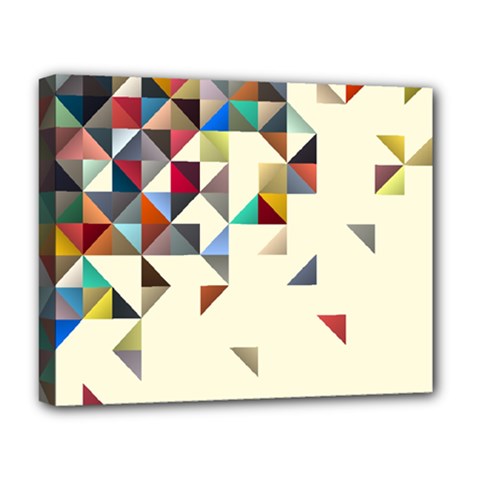 Retro Pattern Of Geometric Shapes Deluxe Canvas 20  X 16   by BangZart