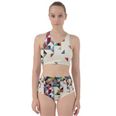 Retro Pattern Of Geometric Shapes Bikini Swimsuit Spa Swimsuit 