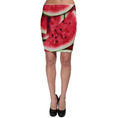 Fresh Watermelon Slices Texture Bodycon Skirt by BangZart