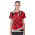 Fresh Watermelon Slices Texture Women s Cotton Tee View1