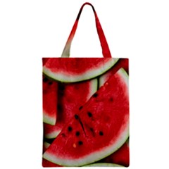 Fresh Watermelon Slices Texture Zipper Classic Tote Bag