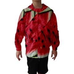 Fresh Watermelon Slices Texture Hooded Wind Breaker (kids)