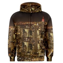 New York City At Night Future City Night Men s Zipper Hoodie