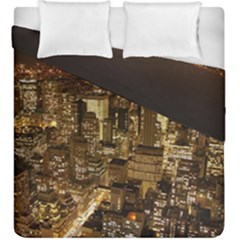 New York City At Night Future City Night Duvet Cover Double Side (king Size)