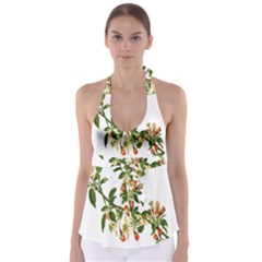 Apple Branch Deciduous Fruit Babydoll Tankini Top by Nexatart