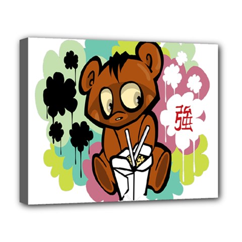 Bear Cute Baby Cartoon Chinese Deluxe Canvas 20  X 16   by Nexatart