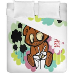 Bear Cute Baby Cartoon Chinese Duvet Cover Double Side (california King Size) by Nexatart