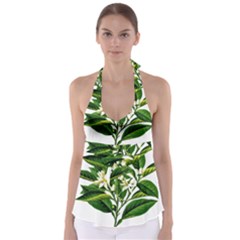 Bitter Branch Citrus Edible Floral Babydoll Tankini Top