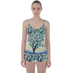 Branches Field Flora Forest Fruits Tie Front Two Piece Tankini by Nexatart