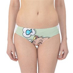 Cat Animal Fish Thinking Cute Pet Hipster Bikini Bottoms by Nexatart