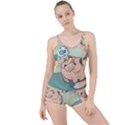 Cat Animal Fish Thinking Cute Pet Boyleg Tankini Set  View1