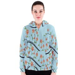 Branch Floral Flourish Flower Women s Zipper Hoodie