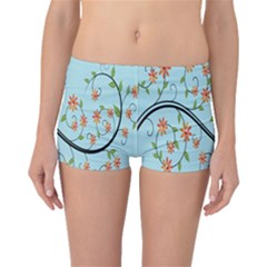 Branch Floral Flourish Flower Boyleg Bikini Bottoms by Nexatart