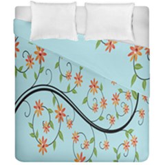 Branch Floral Flourish Flower Duvet Cover Double Side (california King Size)